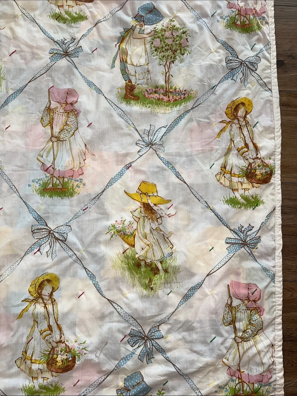 Vintage Handmade Multicolor Patchwork Quilt - no padding